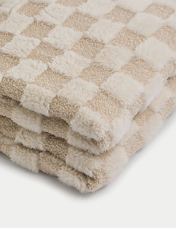 Fleece Checked Throw - JE