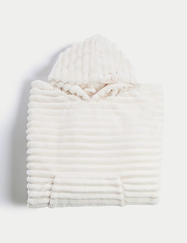 Φλις κουβέρτα με κουκούλα και ριμπ ύφανση - GR