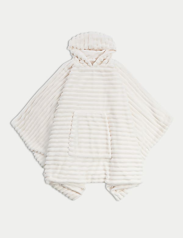 Φλις κουβέρτα με κουκούλα και ριμπ ύφανση - GR