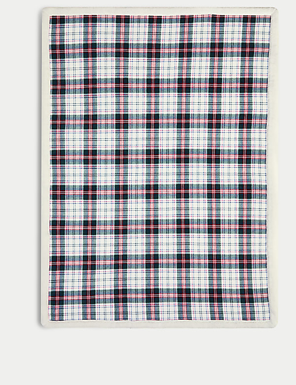 Borg Fleece Check Throw - RO