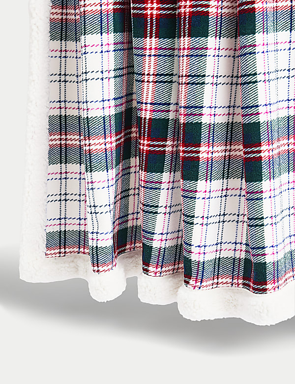 Borg Fleece Check Throw - RO