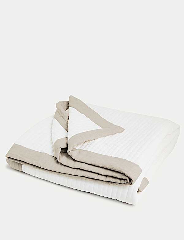 Linen Border Quilted Bedspread - AU