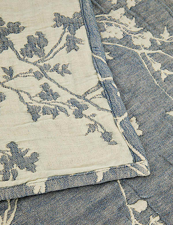 Parure de lit 100 % coton gaze à motif fleur de cerisier - CA