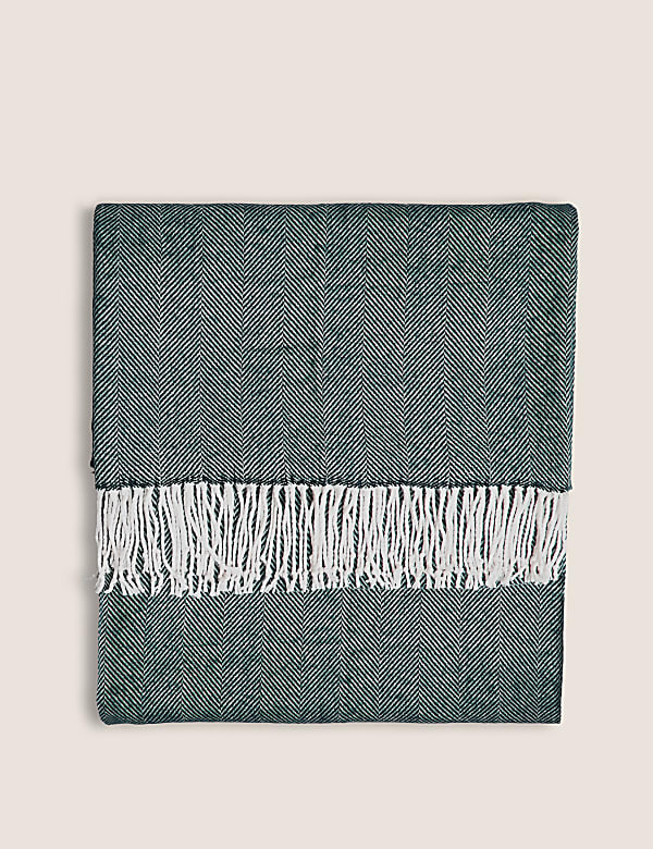Herringbone Throw OCHRE Throws M S JE