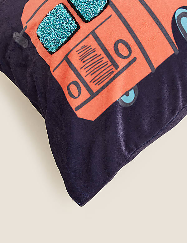 Velvet Bus Textured Bolster Cushion