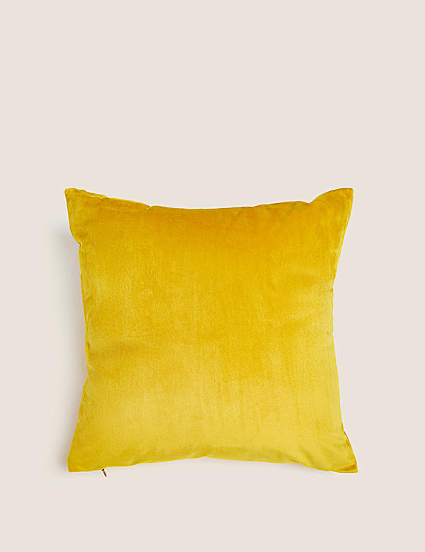 Velvet Butterfly Embroidered Cushion