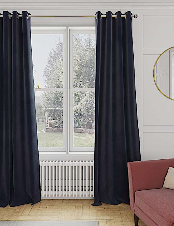 Velvet Eyelet Curtains - NL