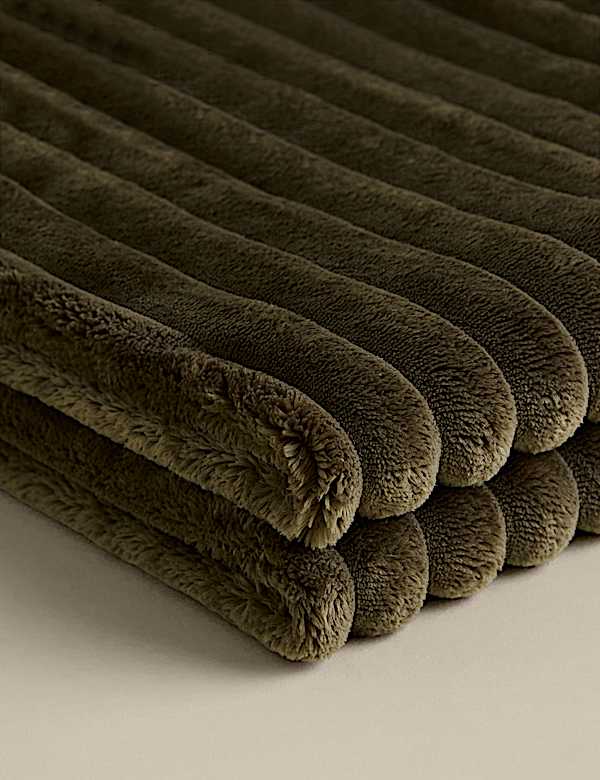 Fleece Ribbed Throw - US