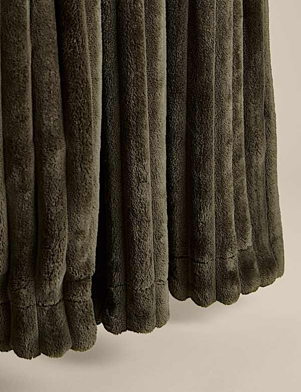 Fleece Ribbed Throw - US