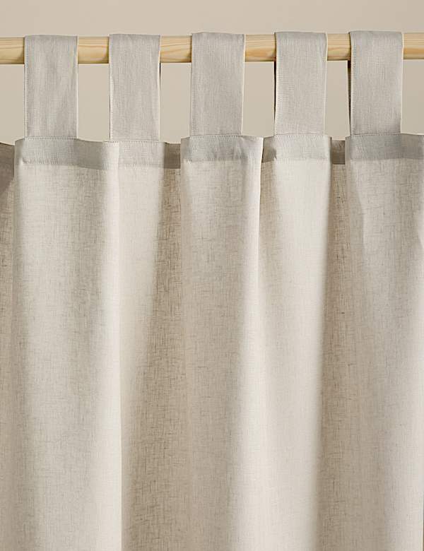 Sheer Linen Tab Top Curtains - UA