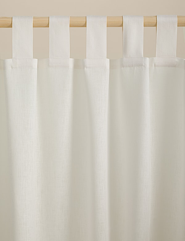 Sheer Linen Tab Top Curtains - SK