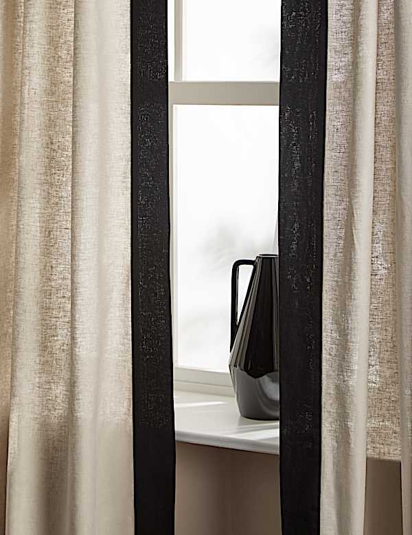 Tab Top Curtains with Stripe - AU