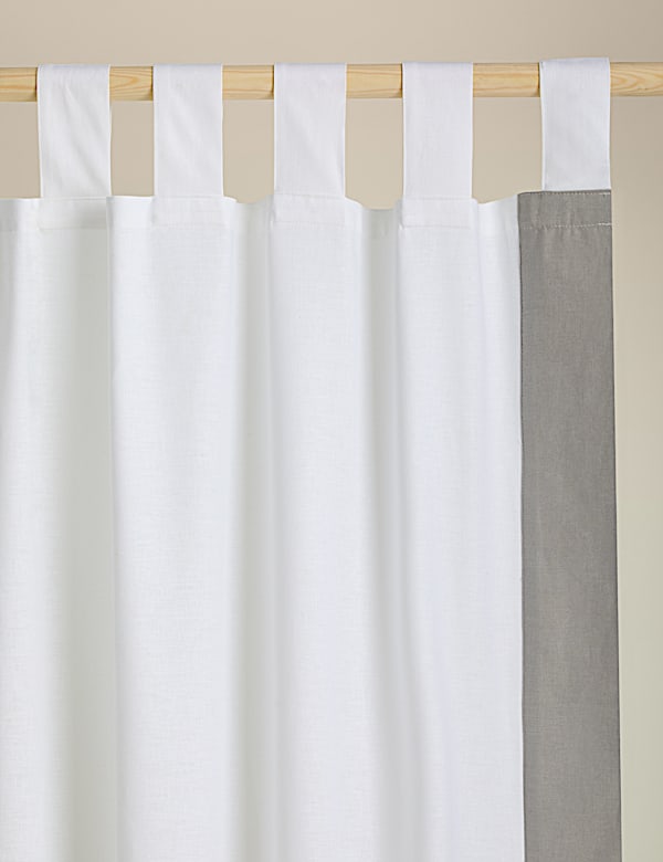 Tab Top Curtains with Stripe - NL