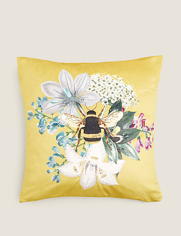 Velvet bee cushion deals