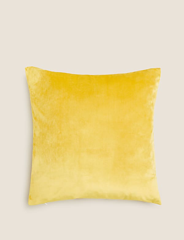Velvet Bee Embroidered Cushion