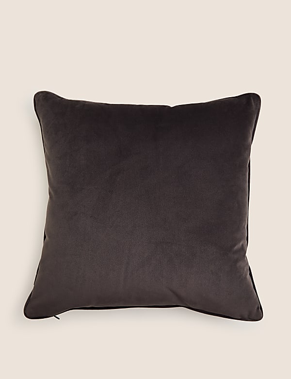 Velvet Tropical Print Cushion
