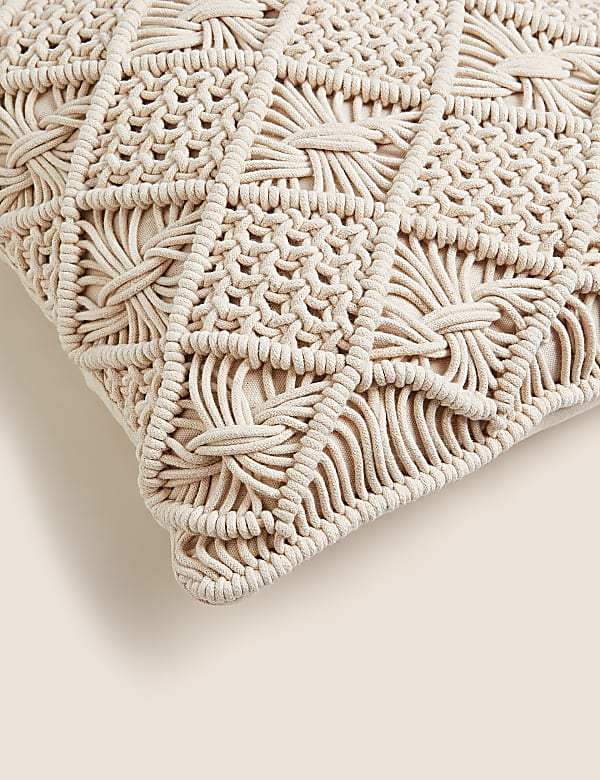 Pure Cotton Macrame Cushion