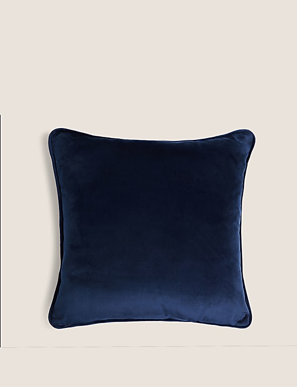 Velvet Bee Embroidered Cushion