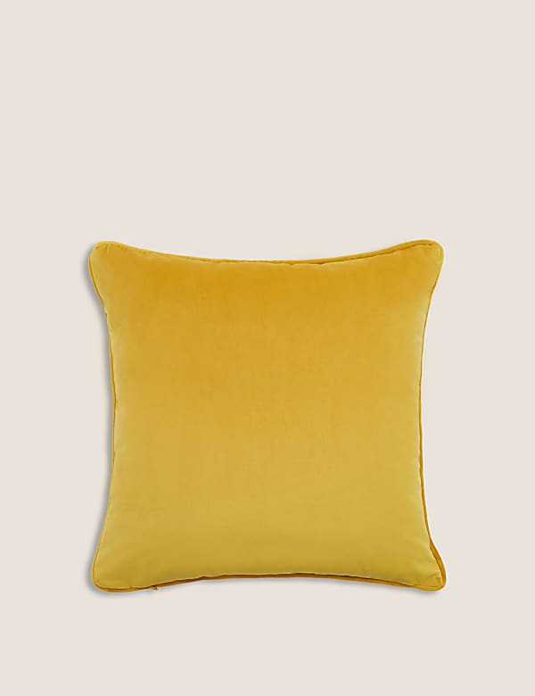 Velvet Bee Embroidered Cushion