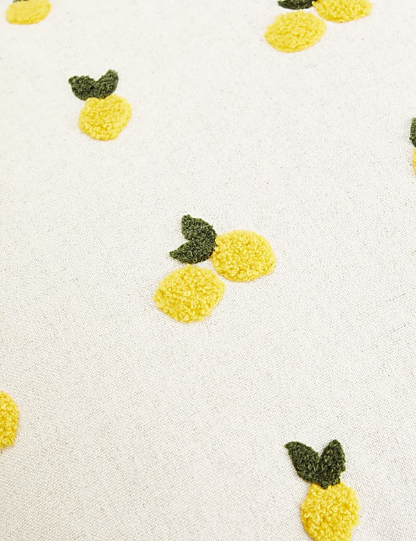 Pure Cotton Lemon Tufted Cushion