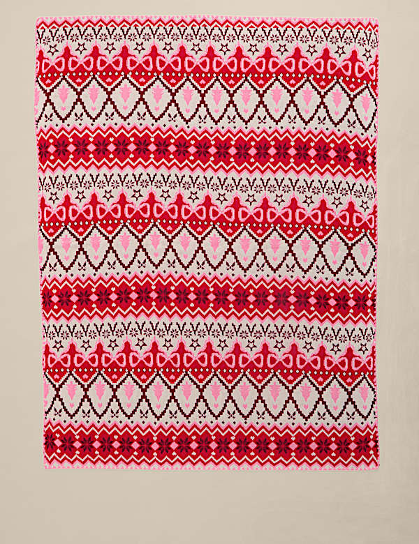 Knitted Fair Isle Throw - JO