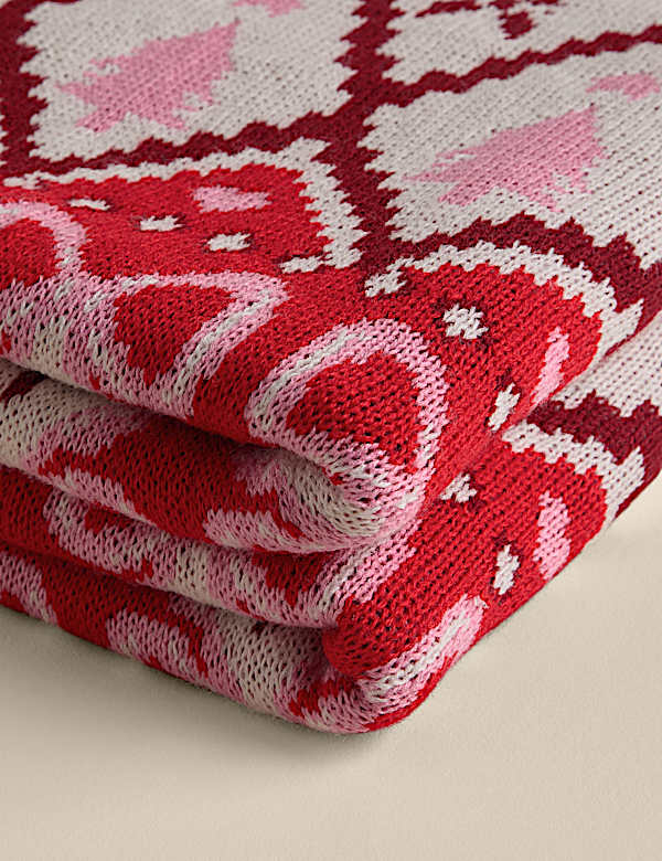 Knitted Fair Isle Throw - JO