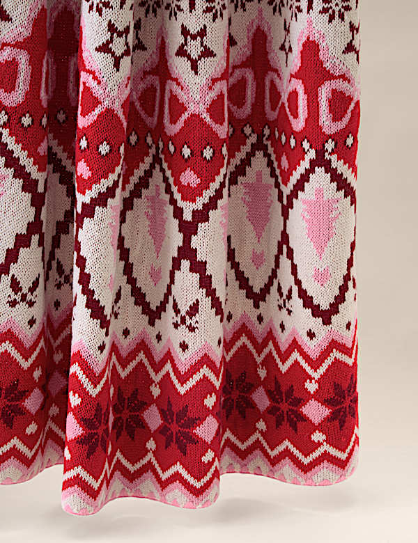 Knitted Fair Isle Throw - JO
