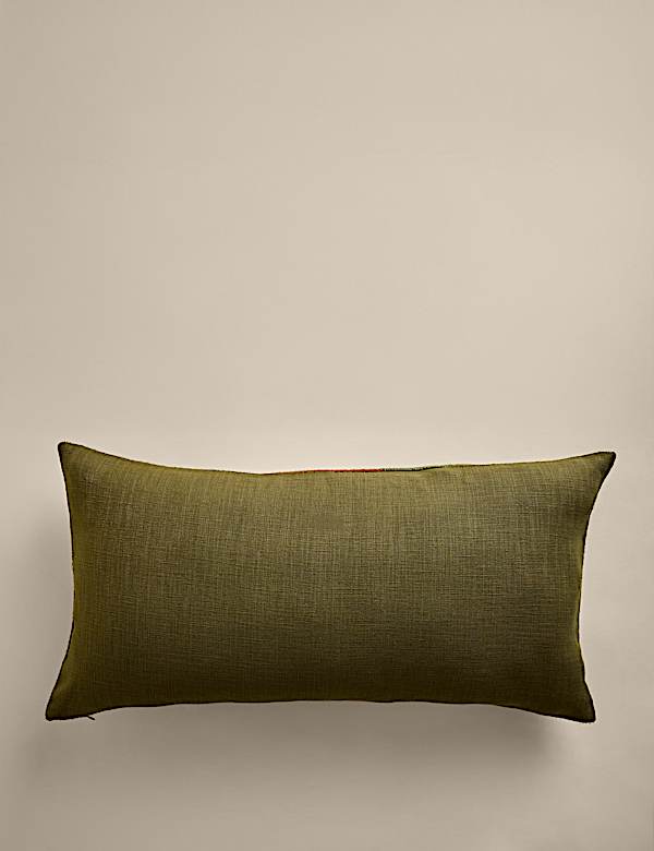 Pure Cotton Crewelwork Embroidered Cushion - AU