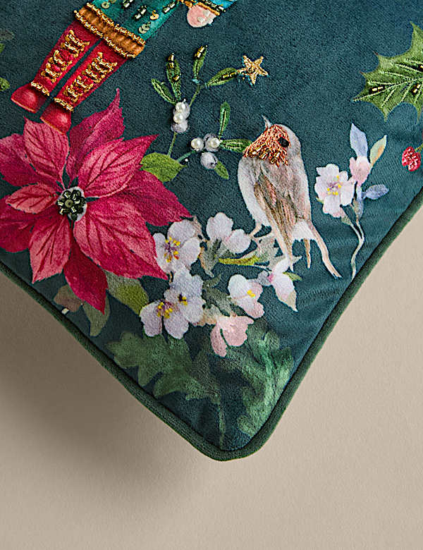 Coussin en velours à motif soldat de plomb - LU