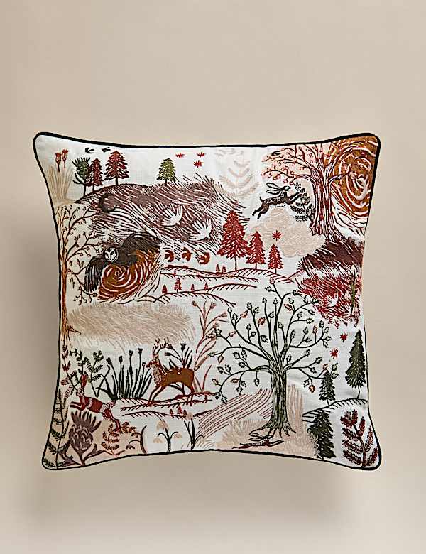 Pure Cotton Woodland Cushion - DE