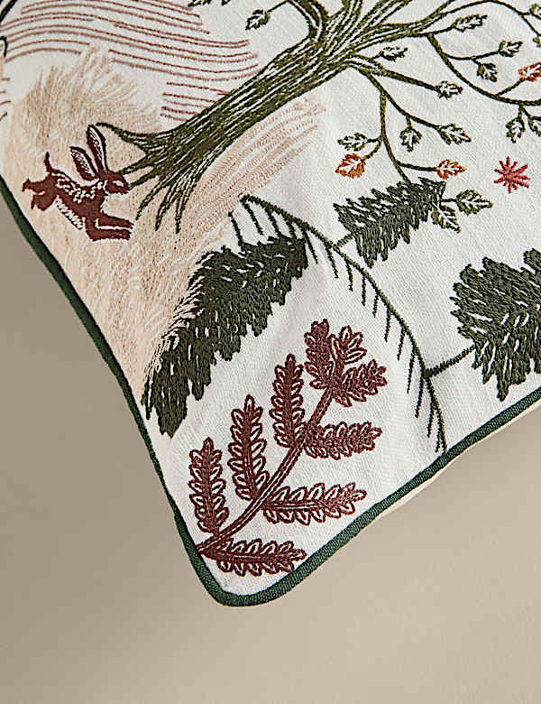Pure Cotton Woodland Cushion - DE