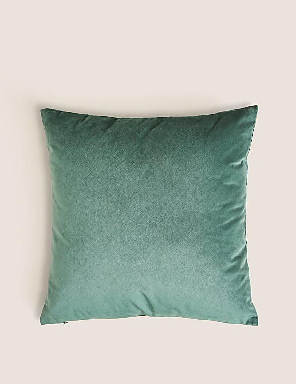 Velvet Mirror Floral Print Cushion