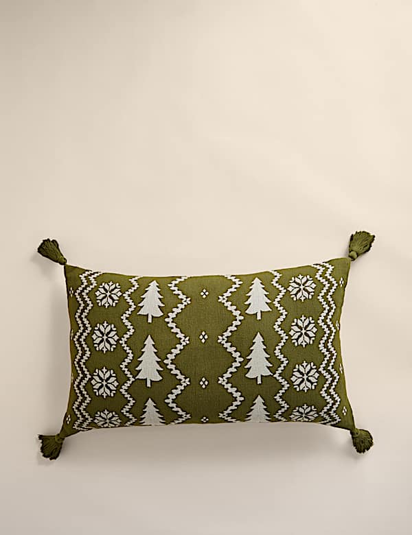 Pure Cotton Knitted Bolster Cushion - CZ