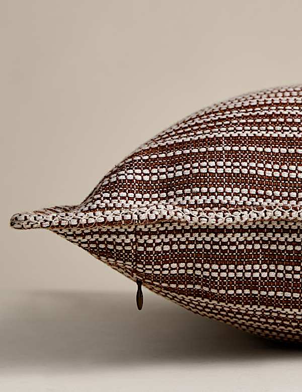 Pure Cotton Woven Stripe Cushion - US
