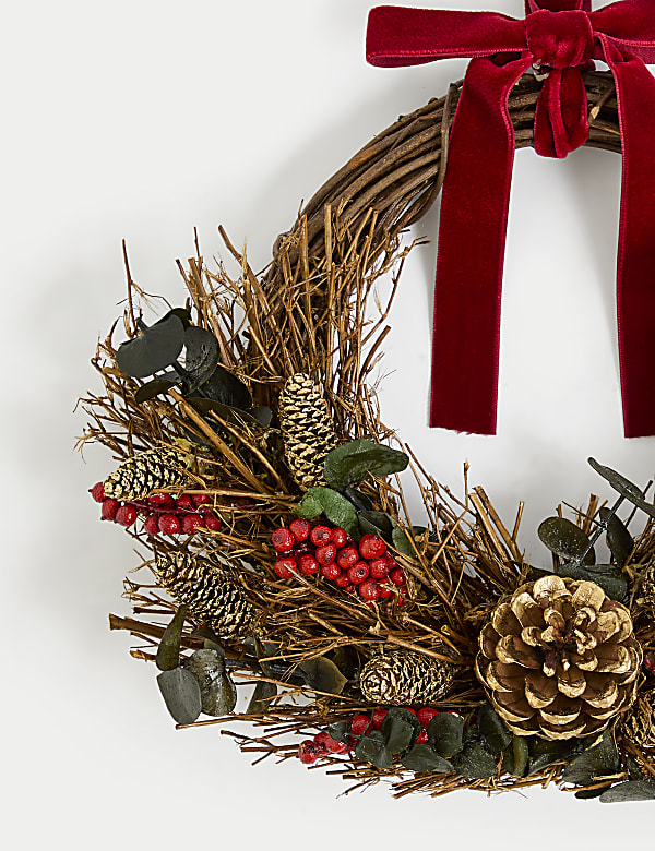 Mandarin, Clove & Cinnamon Scented Wreath - BG