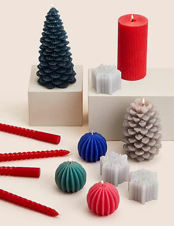 Set of 3 Snowflake Candles