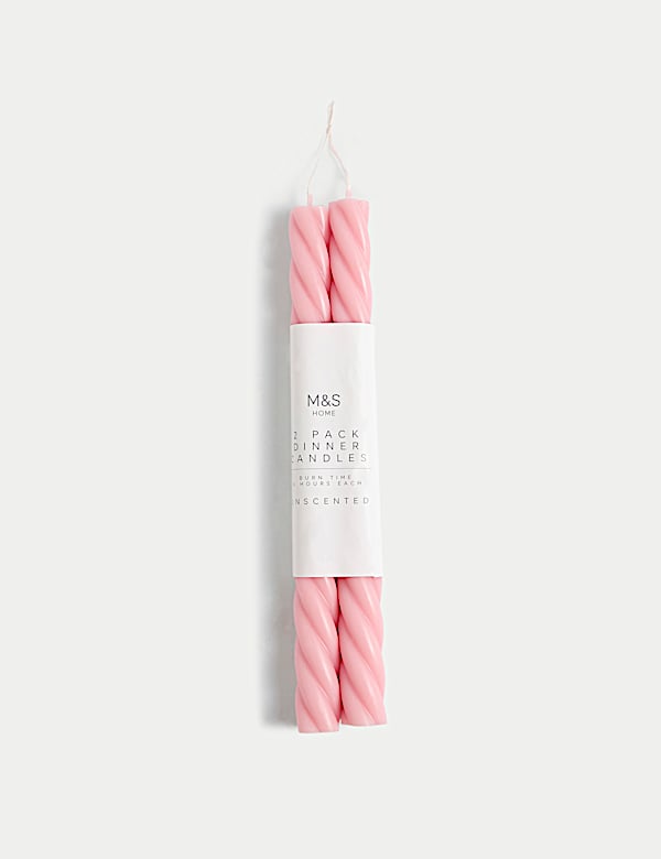 Set of 2 Twisted Dinner Candles - CA