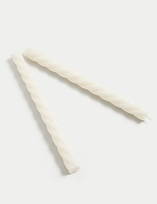 Set of 2 Twisted Dinner Candles - GR