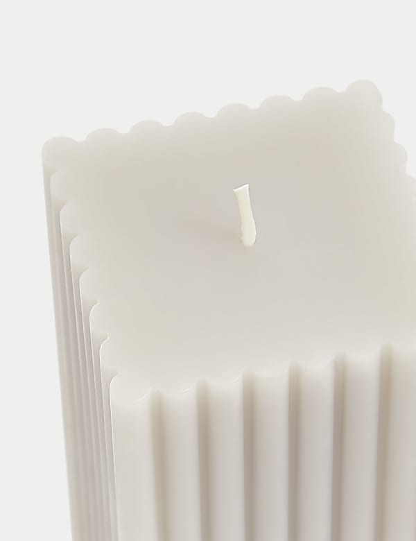 Square Ridged Pillar Candle - NZ