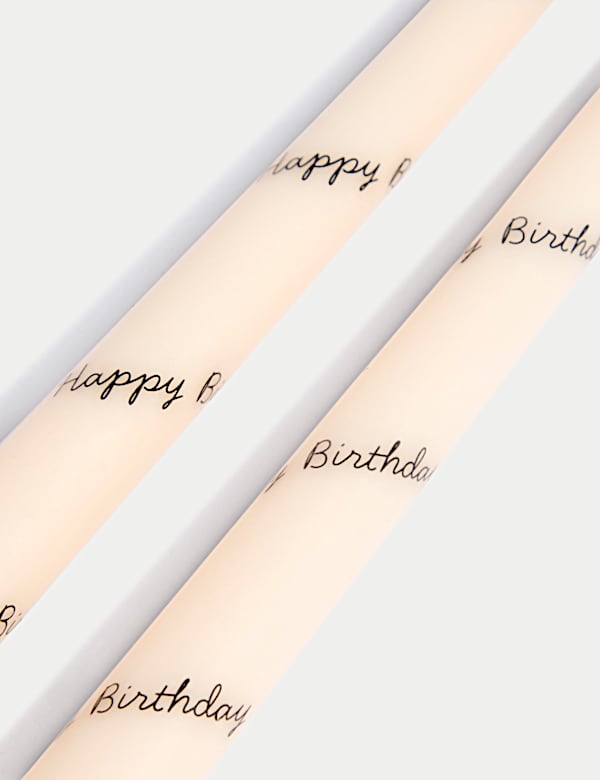 Set of 2 Happy Birthday Dinner Candles - FI