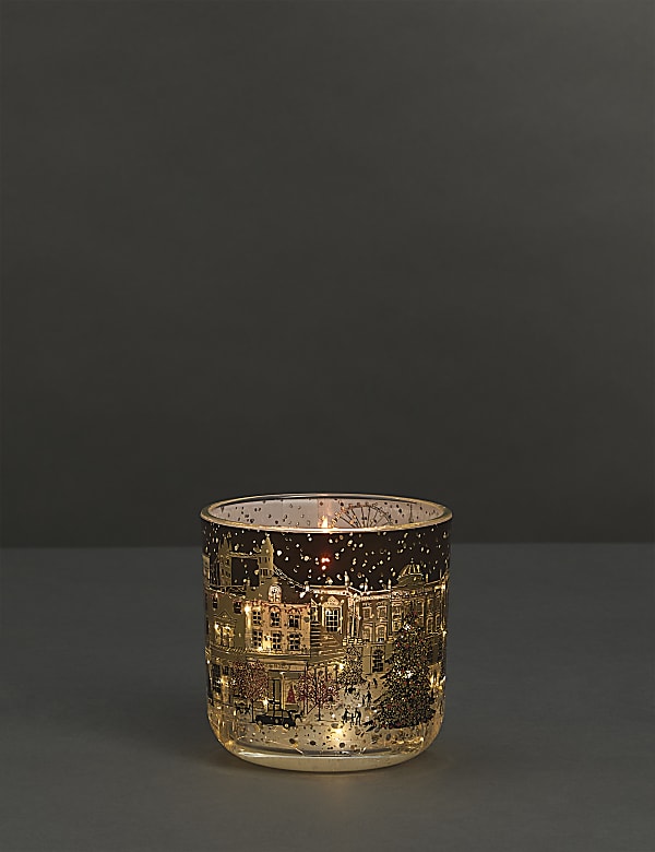Christmas Townhouse Light Up Candle - NZ