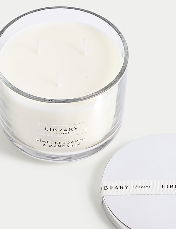 Κερί με 3 φιτίλια και άρωμα λάιμ, περγαμόντο & μανταρίνι - GR