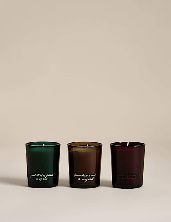 Set of 3 Mini Votive Candles - GR