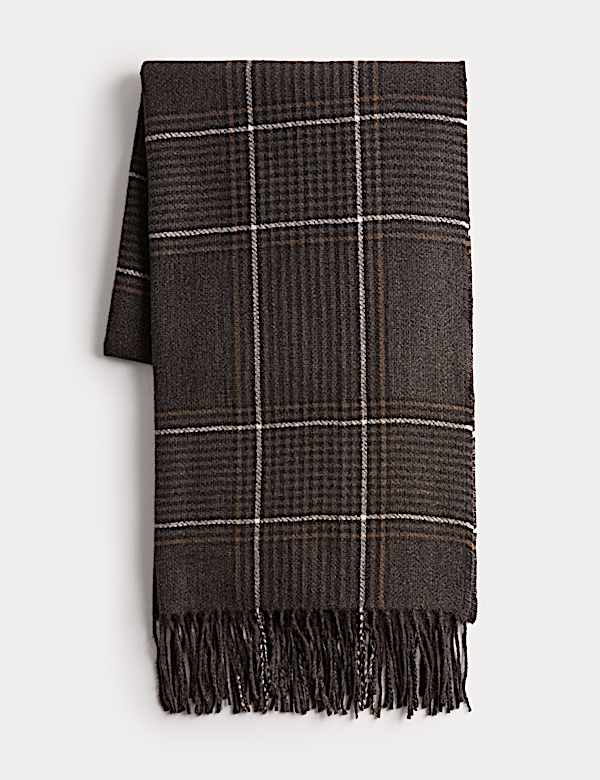 Woven Checked Scarf - US
