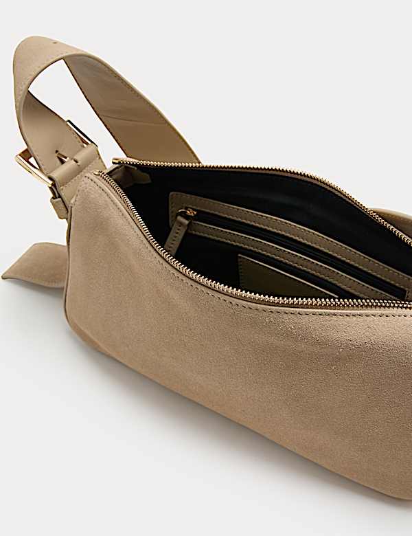 Sac à bandoulière boxy en daim - CH