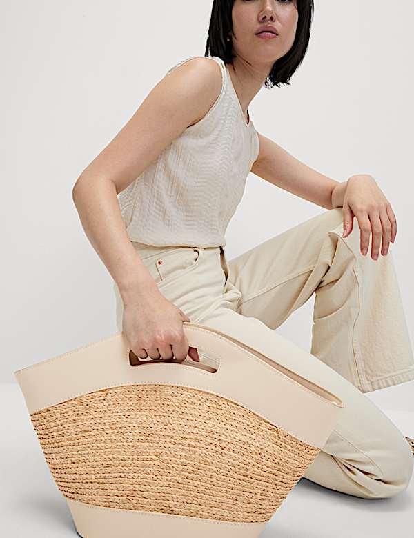 Straw Shoulder Bag - FI