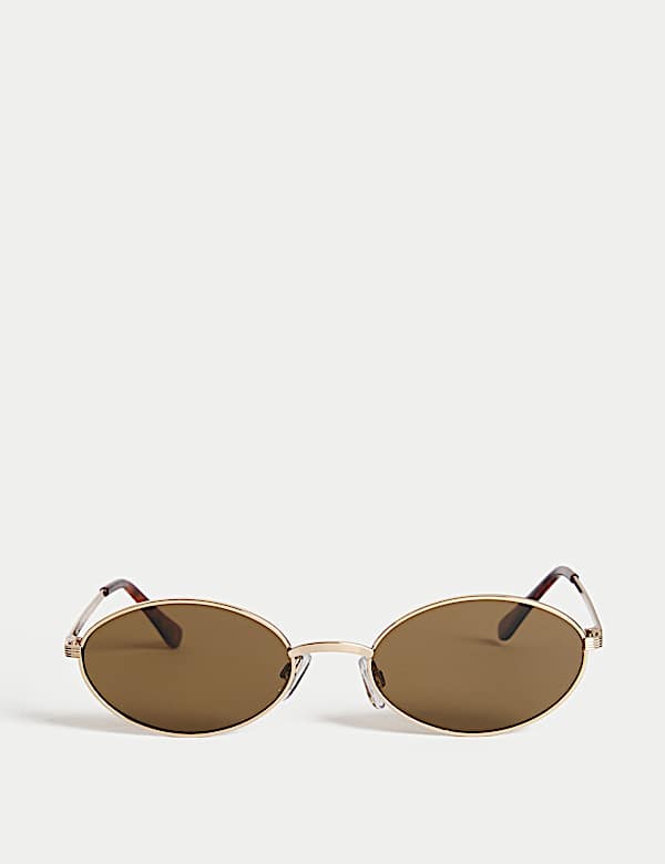 Metal Edge Oval Sunglasses - MX