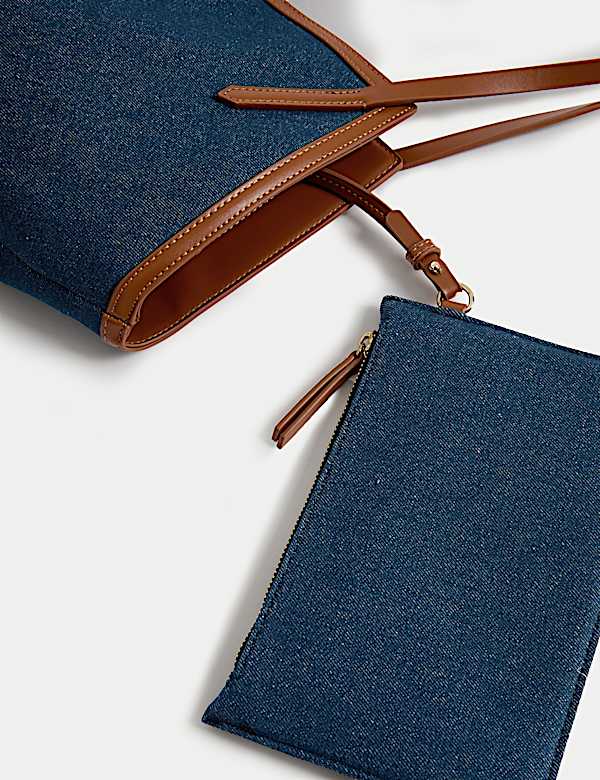 Canvas Striped Tote Bag - DE