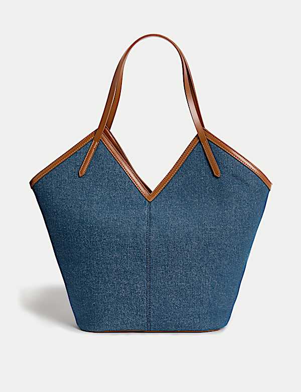 Canvas Striped Tote Bag - DE