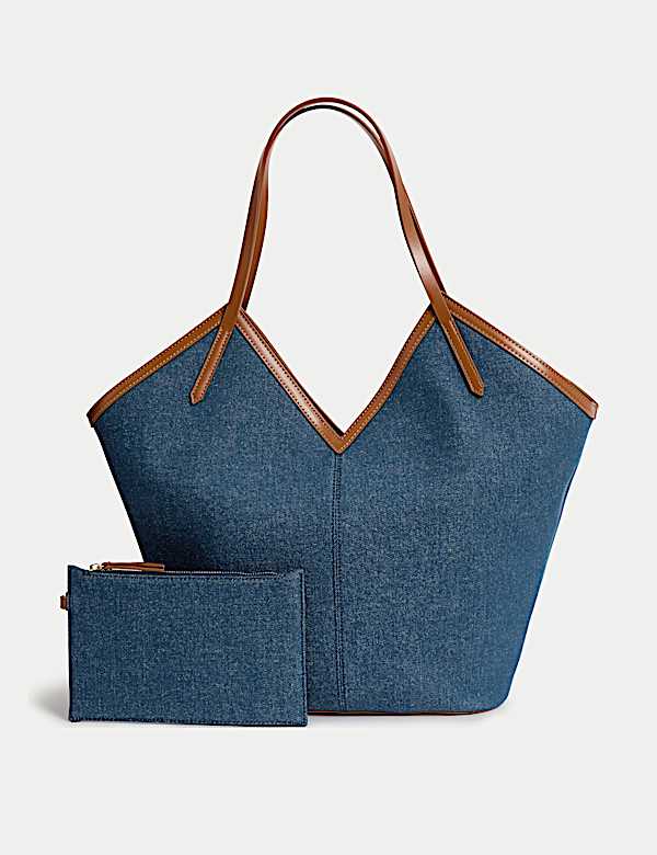 Canvas Striped Tote Bag - LT